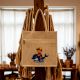 Dolphin Adventure Zipper Jute Tote Bag